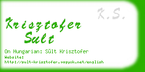 krisztofer sult business card